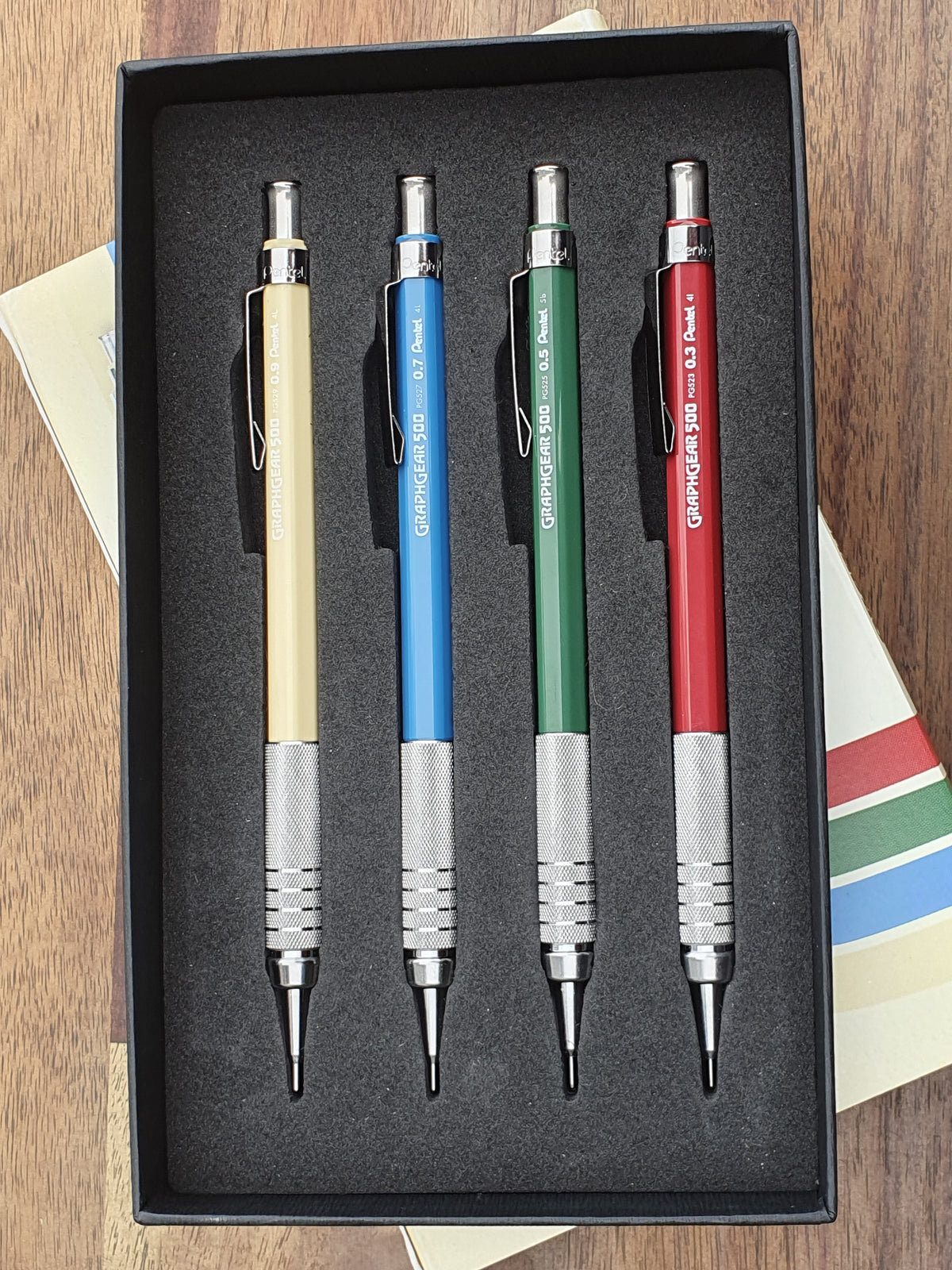 Pentel GraphGear 500 Limited Edition Box Set – Classic Colors (Set of 4)