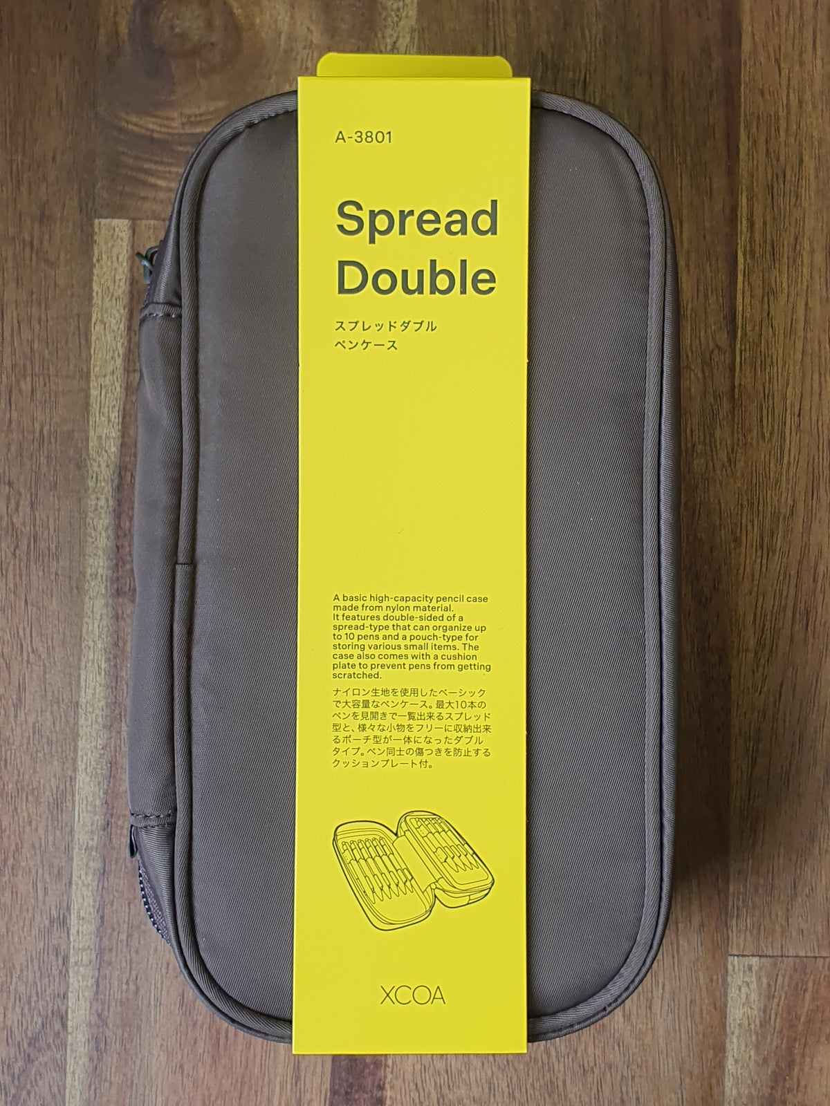 LIHIT LAB XCOA Double Spread Multifunctional Pen Case -  (A3801)