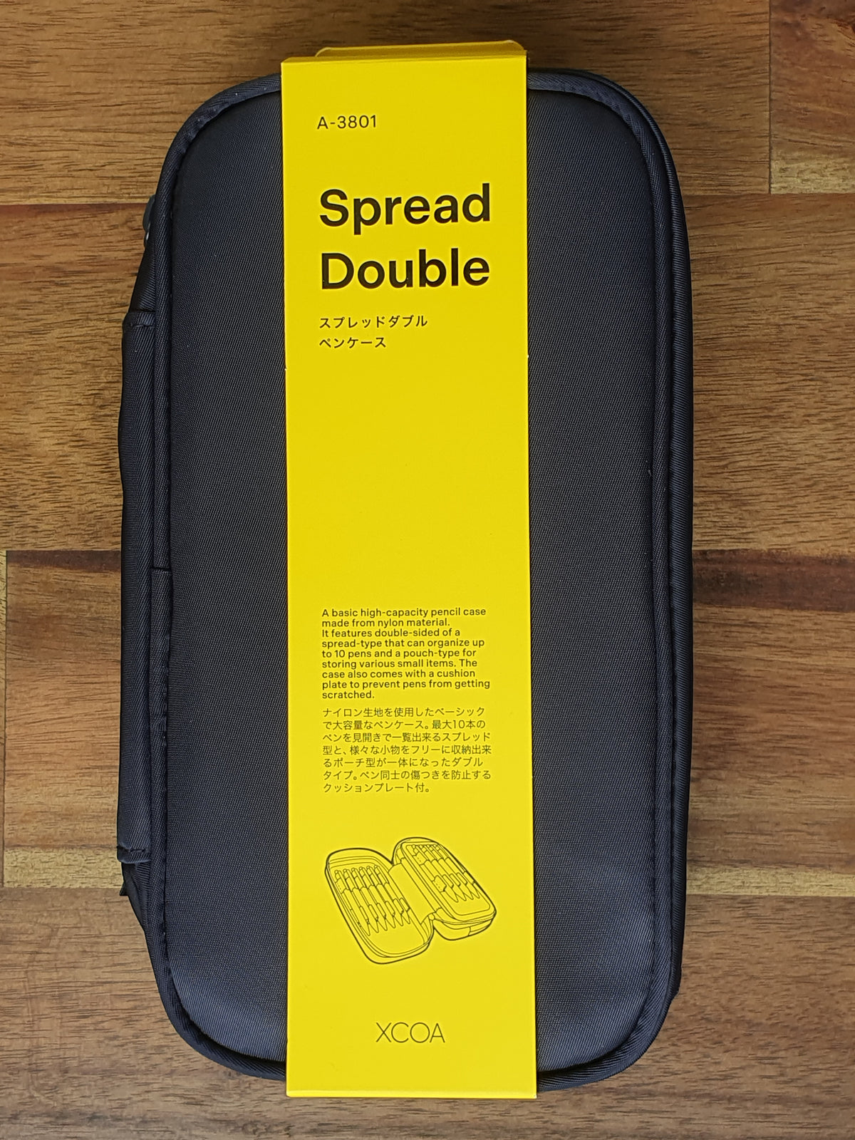 LIHIT LAB XCOA Double Spread Multifunctional Pen Case -  (A3801)