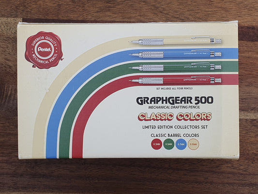 Pentel GraphGear 500 Limited Edition Box Set – Classic Colors (Set of 4)