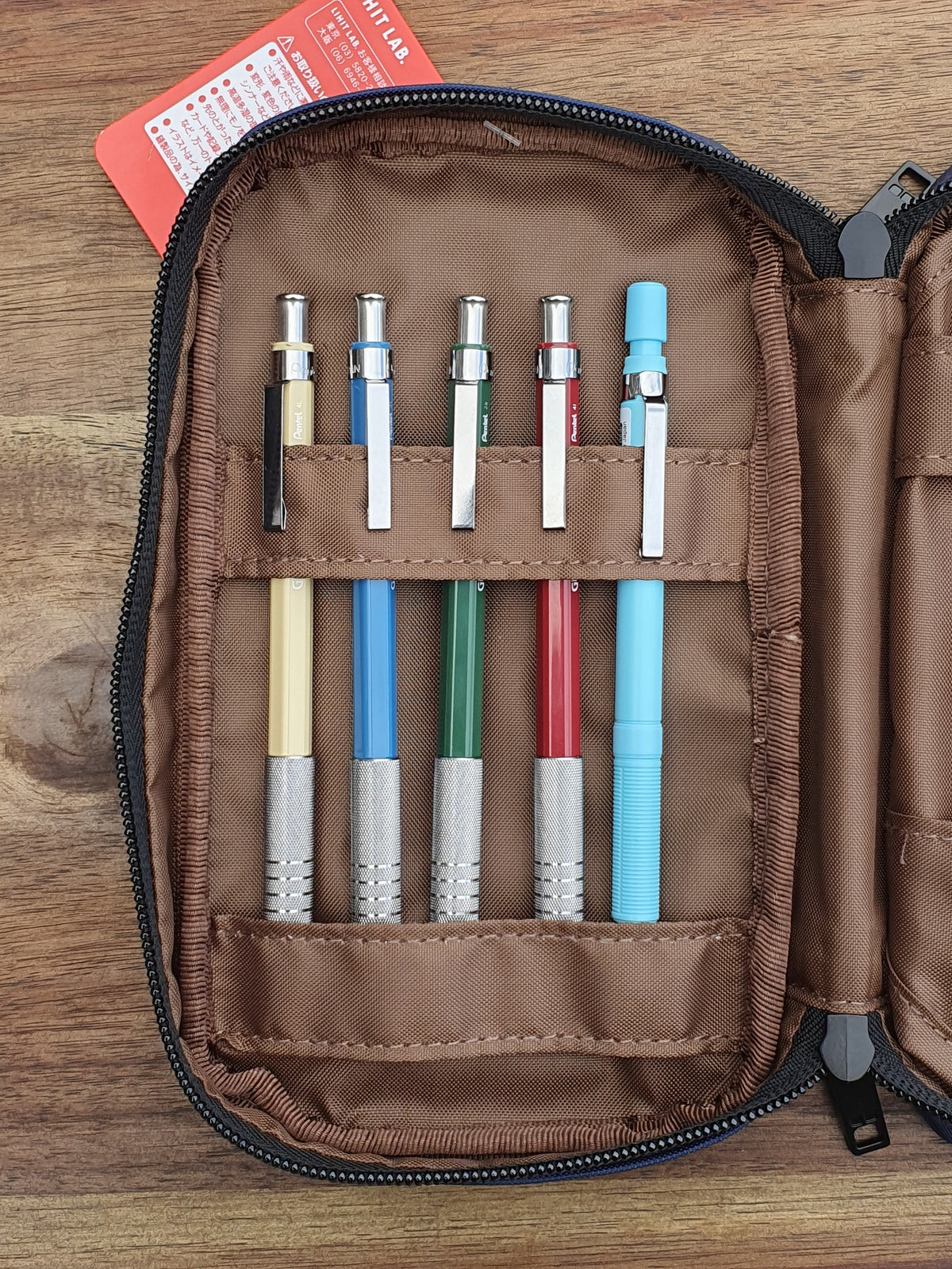 LIHIT LAB Book-Style Standard Zipper Pen Case (A7551)