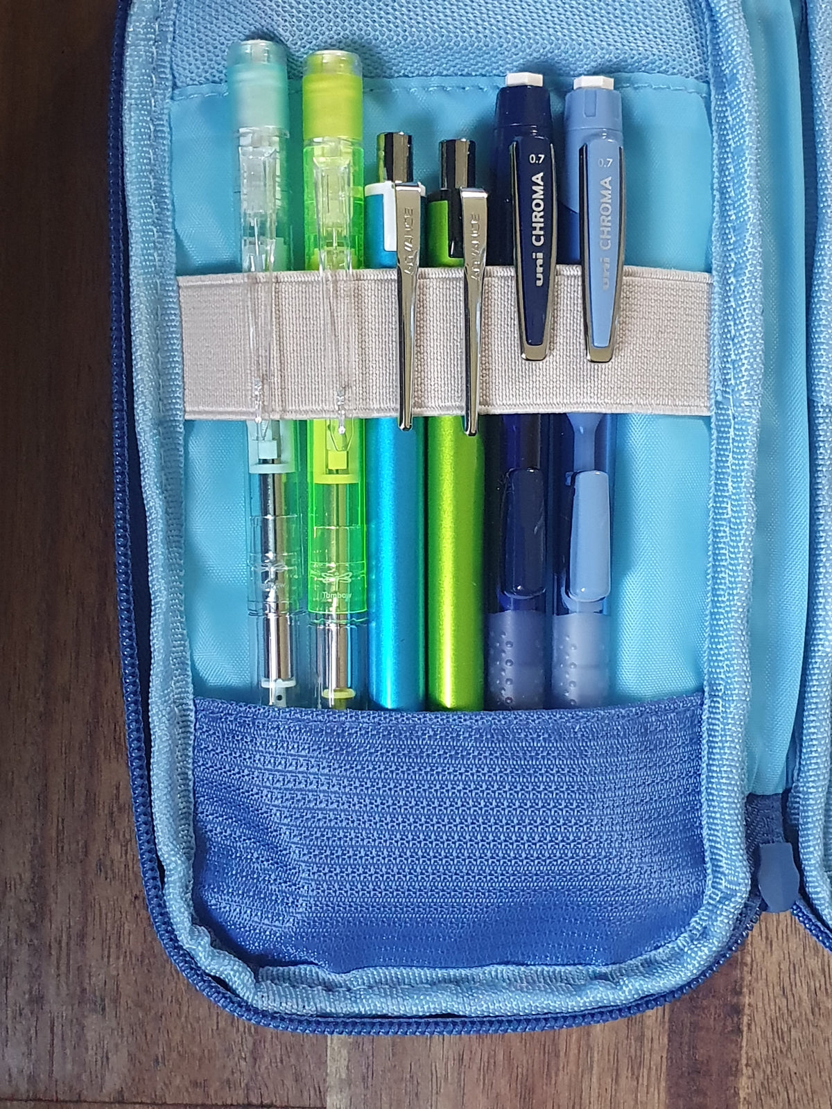 LIHIT LAB Smart Fit Double Pen Case - Large (A7661)